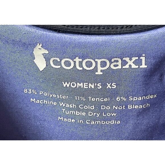 Cotopaxi Cala Active Colorblock Open Back T-Shirt Short Sleeve Black Womens XS - Picture 6 of 11